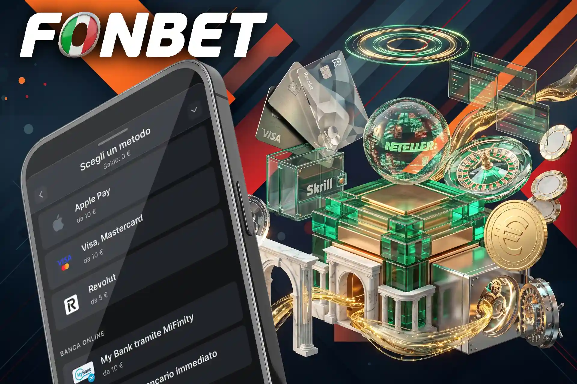 Fonbet pagamenti con carte, e-wallet, bonifici e criptovalute.